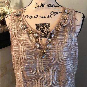 Gorgeous Jeweled Lace Sheath Dress